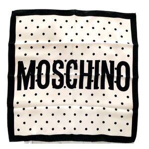 Moschino silk polka dot scarf